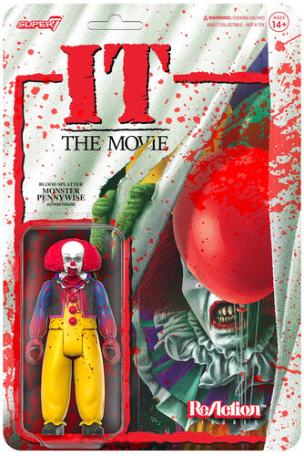IT Super7 ReAction Pennywise Monster (Blood Splatter Version) Action Figure