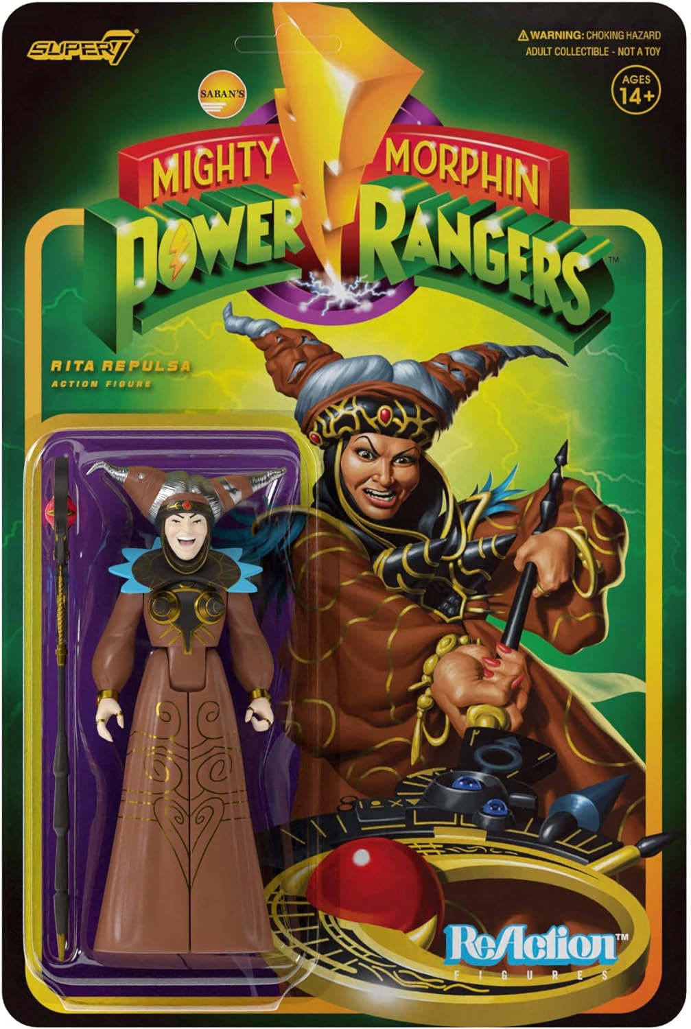 Super7 Mighty Morphin Power Rangers Rita Repulsa ReAction Figure Product Image