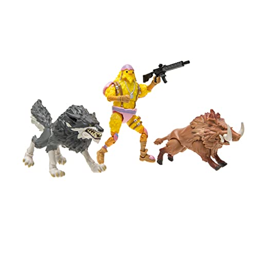 Fortnite Wolf and Boar - Duo Mode - 4-inch Articulated Wolf Boar and Cluck Figures with Weapon Accessory Product Image