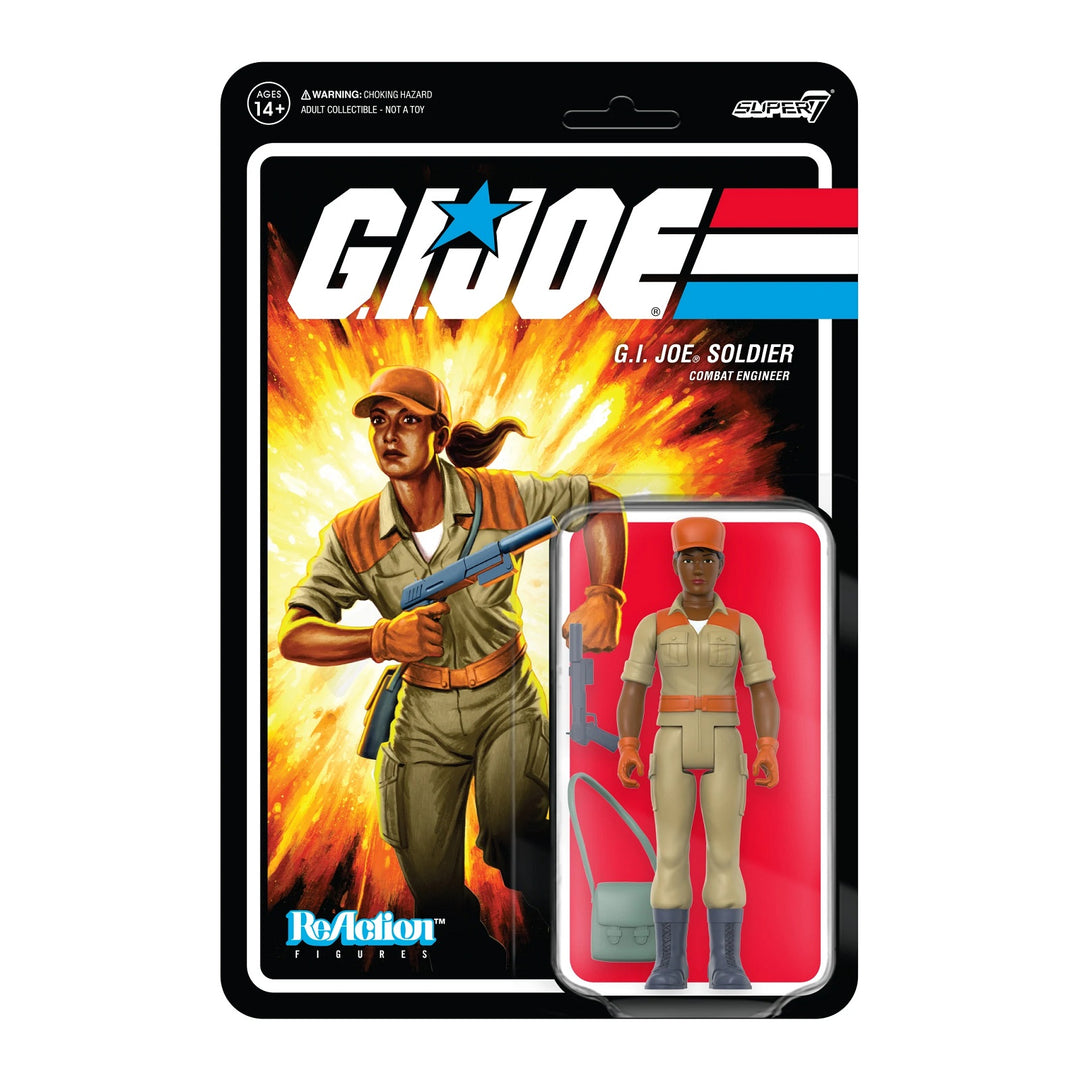 Super7 - G.I. Joe Reaction Figures Wave 3 - Female Combat Engineer Ponytail Hair (Brown) Product Image