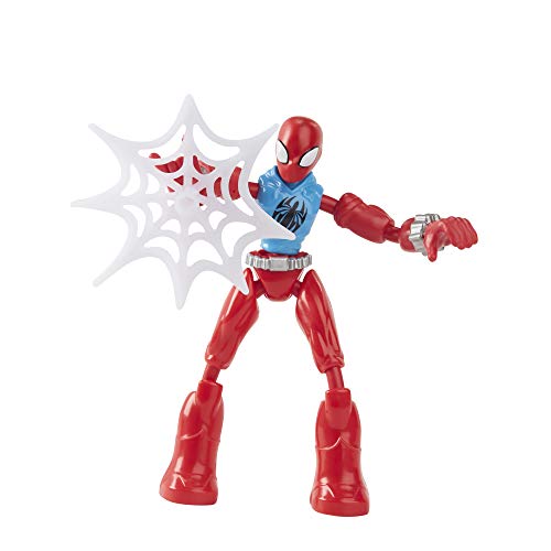 Marvel Spider-Man Bend and Flex Marvel's Scarlet Spider Action Figure Toy 6-Inch Flexible Figure Includes Web Accessory Product Image
