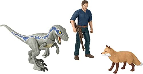 Jurassic World: Dominion Human and Dino Figure Owen & Velociraptor Beta Product Image