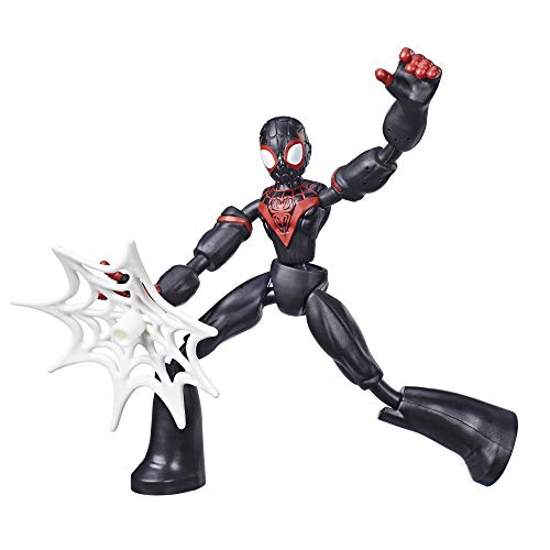 Spider-Man Marvel Bend and Flex Miles Morales Action Figure Toy 6-Inch Flexible Figure Includes Web Accessory for Kids Product Image
