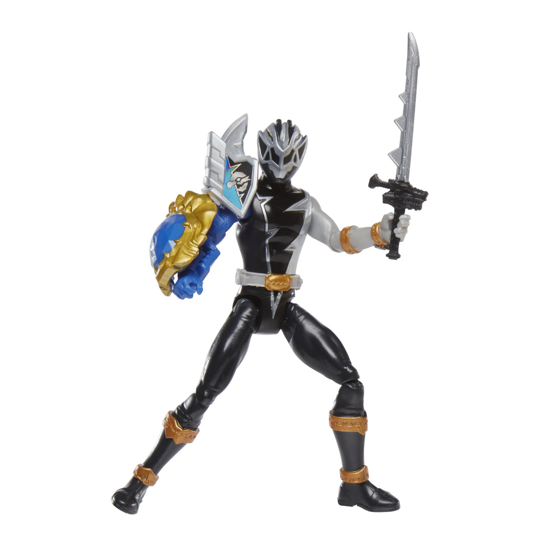 Power Rangers Dino Fury Black Ranger with Shield Sleeve 6-Inch Action Figure Product Image