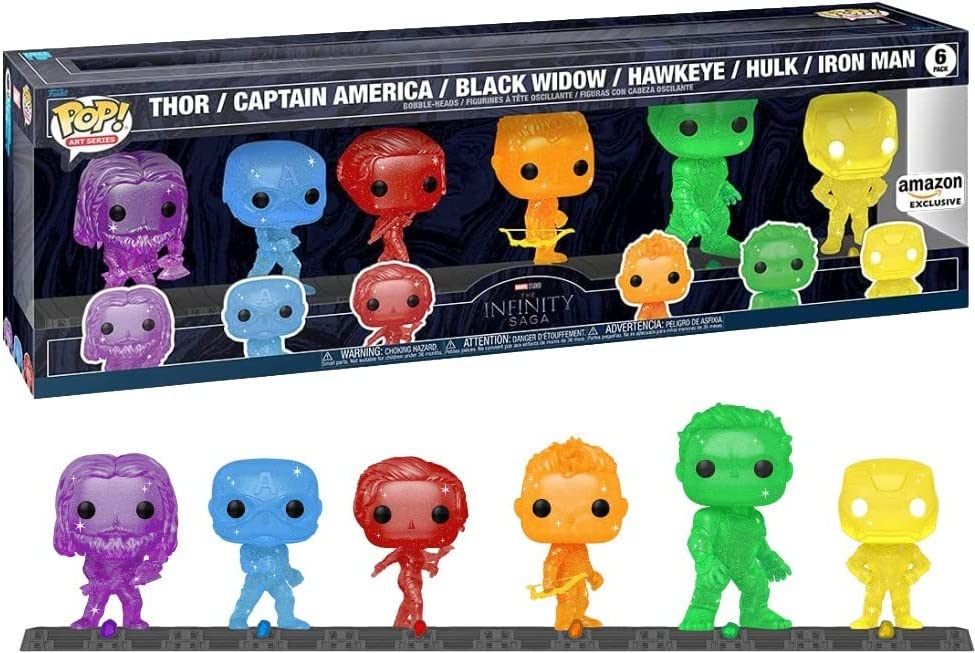 Product Image of Funko Pop! Artist Series: Marvel Infinity Saga - Avengers with Base (6 Pack) Exclusive (57619)