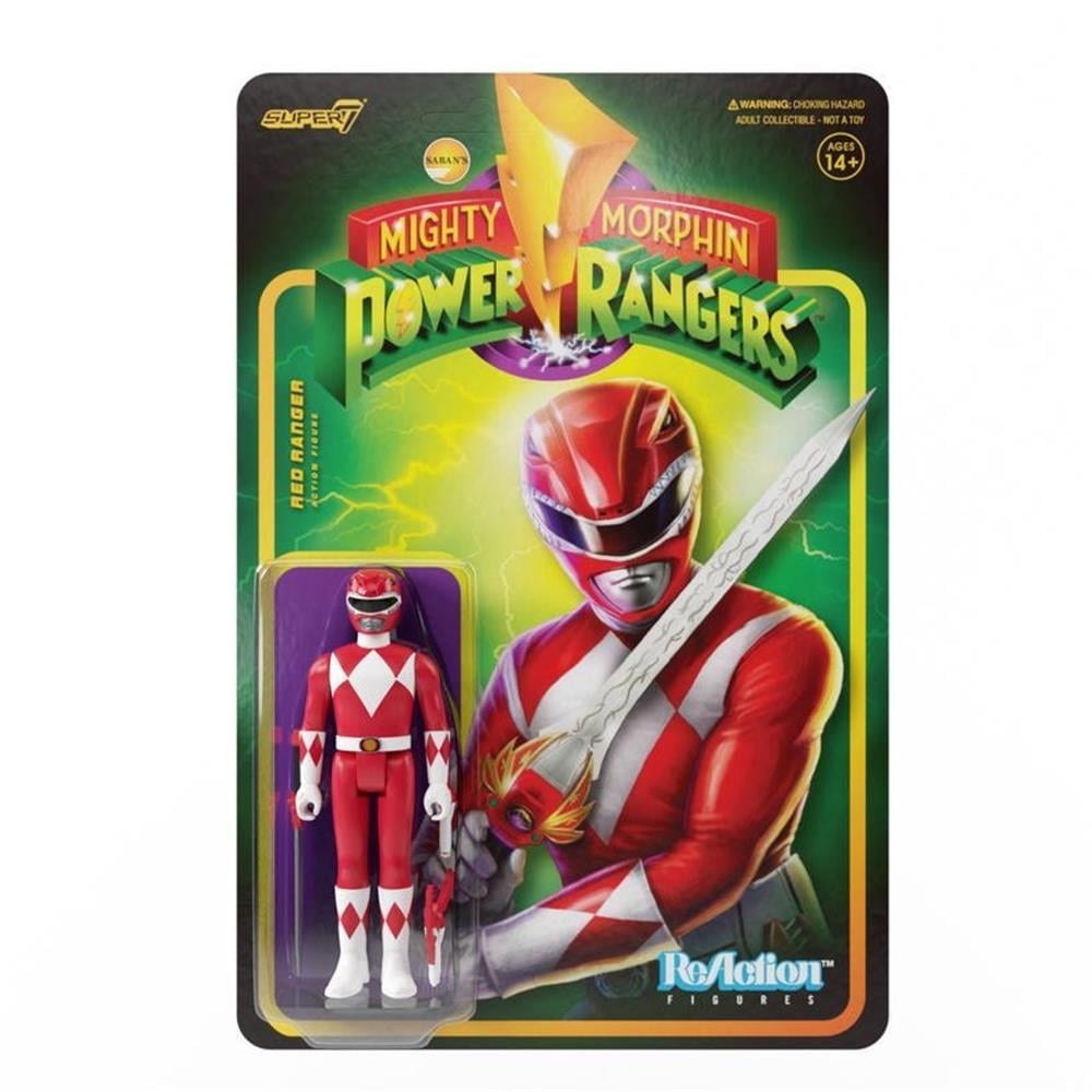 Super7 Mighty Morphin Power Rangers ReAction Red Ranger Saban Action Figure Product Image