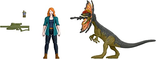 Jurassic World: Dominion Human and Dino Figure Claire & Dilophosaurus Product Image