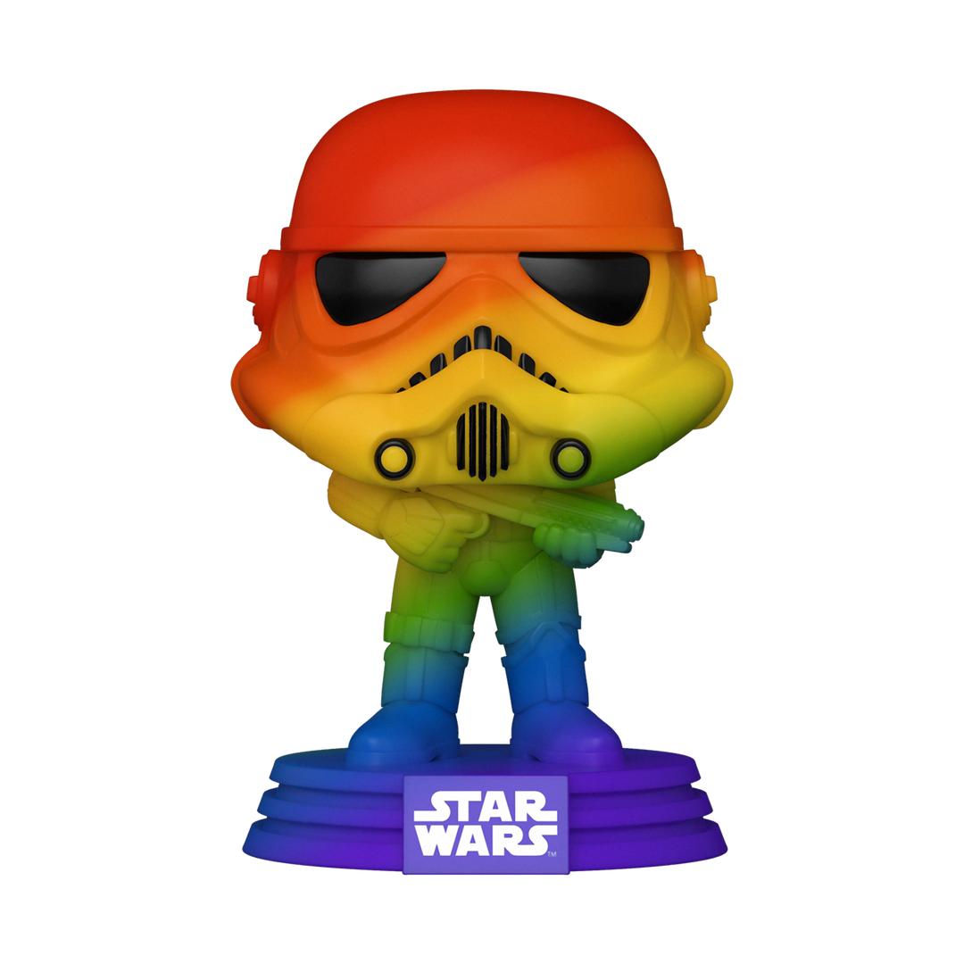 Product Image of Funko Pop! Star Wars: Pride - Stormtrooper (Rainbow) with Pop! Protector