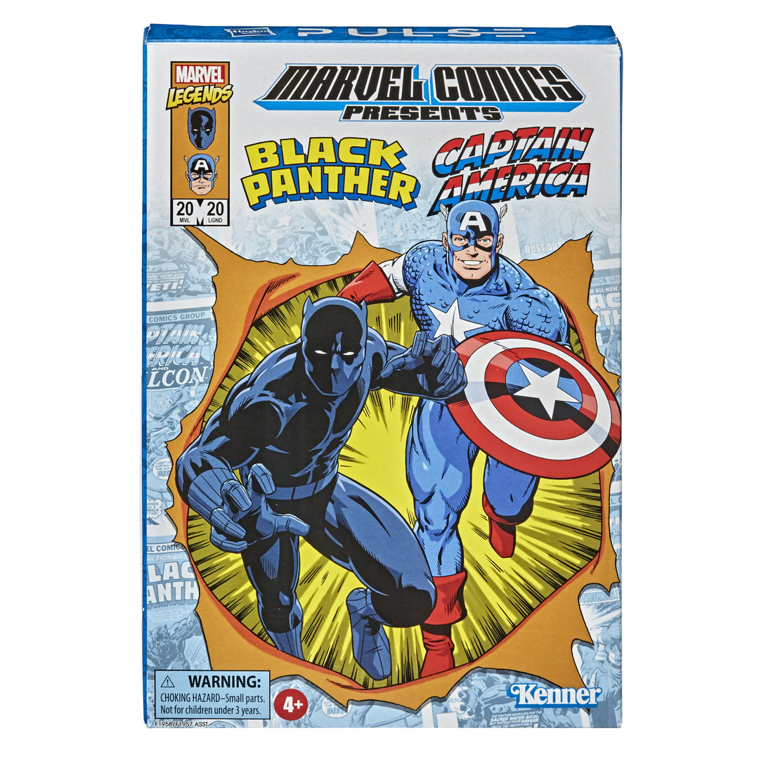 Hasbro Marvel Legends RETRO 3.75 Captain America & Black Panther Figures - 3.75-inch Product Image