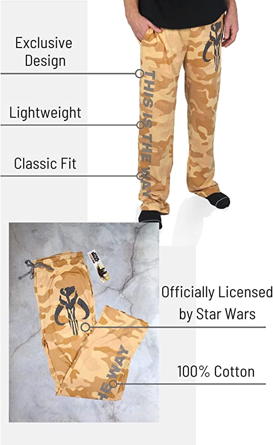 Star Wars Mandalorian Pajama Pants details