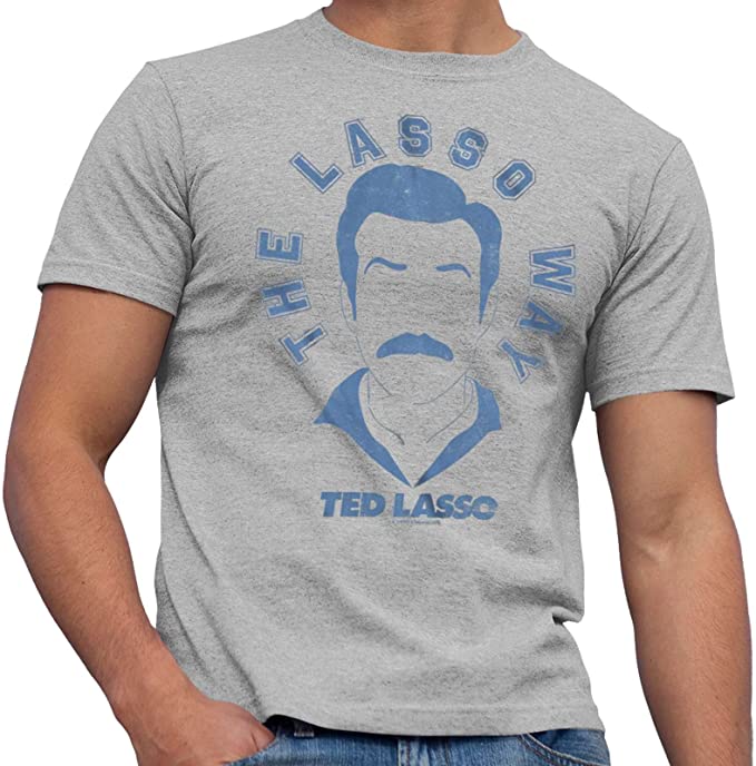 Ted Lasso "The Lasso Way" Adult Graphic T-Shirt for Men (Heather Grey)