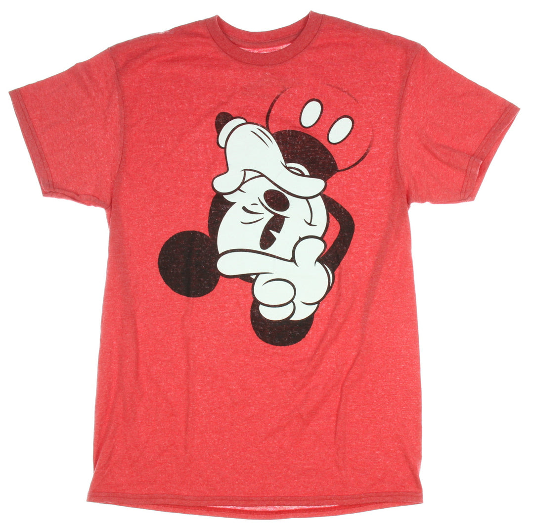 mens red mickey mouse shirt