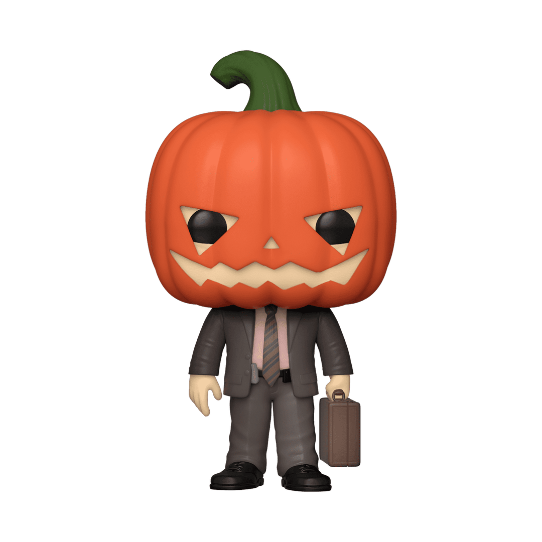 Product Image of Funko Pop! TV: The Office- Dwight with Pumpkinhead Plus Pop! Protector
