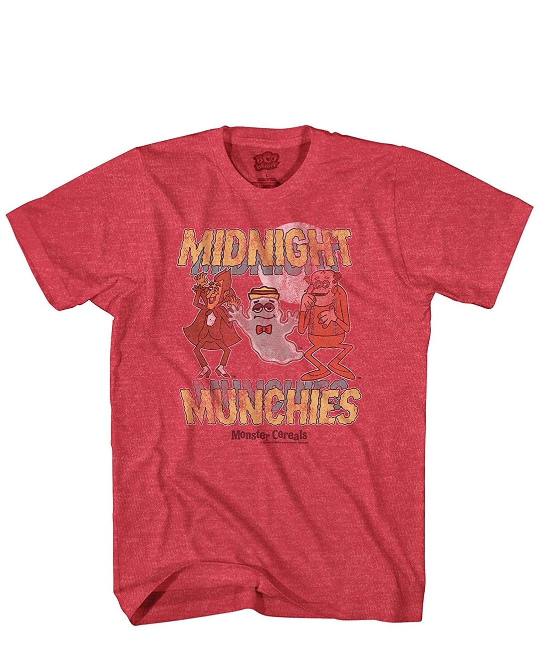 Monster Cereal Midnight Munchies Design Feat. Count Chocula, Franken Berry & Boo Berry Vintage Classic Men's Adult T-Shirt