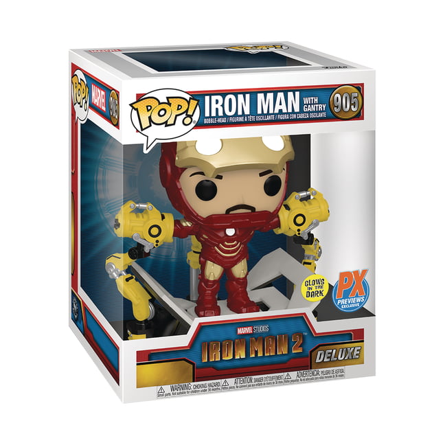 Product Image of Funko Pop! Marvel: Deluxe Iron Man Mark Iv with Gantry (6 Inch)