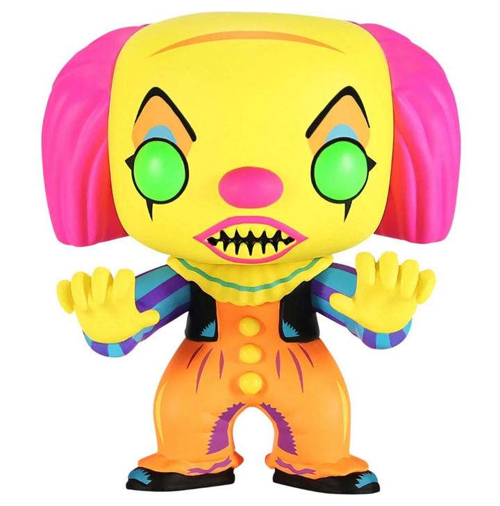 Product Image of Funko Pop!: IT - Pennywise Black Light Vinyl Figure - EE Exclusive with Pop! Protector