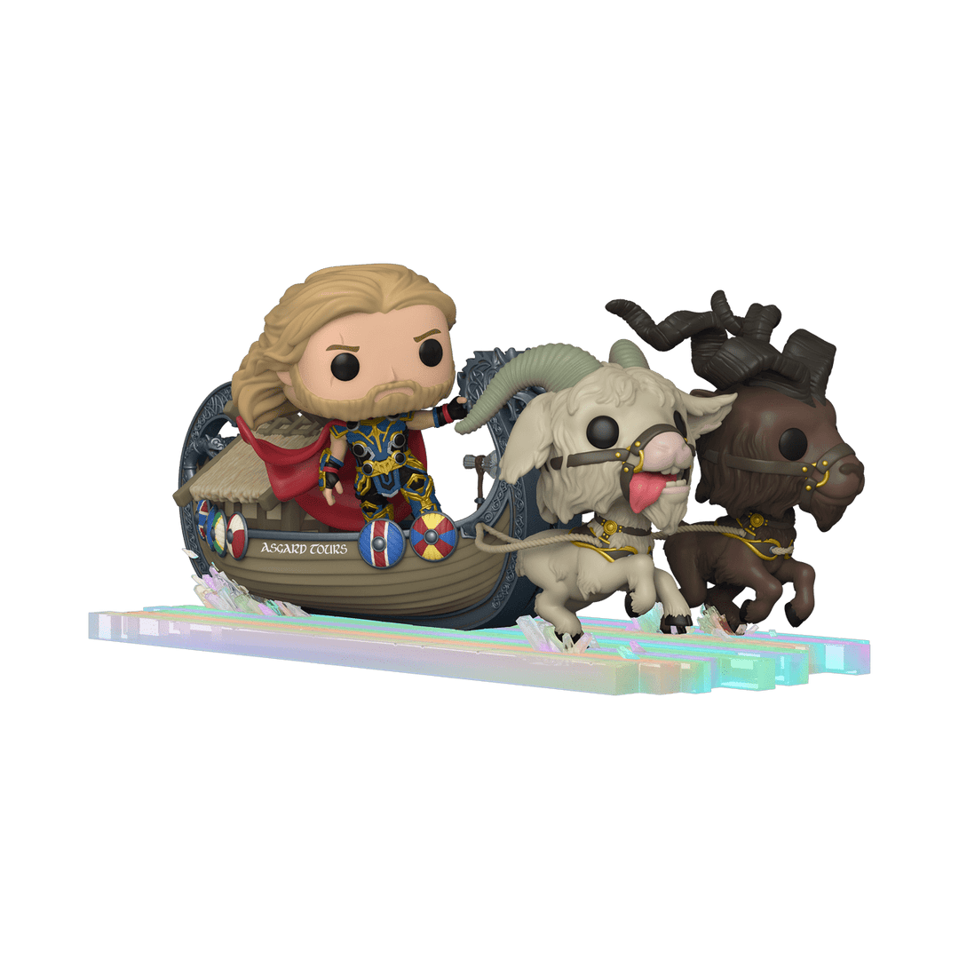 FUNKO POP! RIDE SUPDLX MARVEL: Thor: Love and Thunder: Goat Boat wWith Thor, Toothgnasher & Toothgrinder Product Image